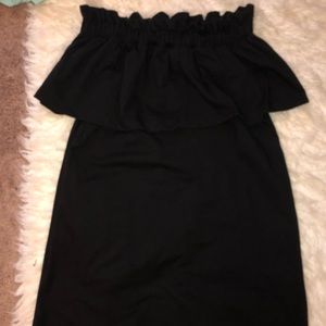 Black off the shoulder dress
